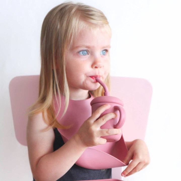 Spill-Proof Sippy Cup with Straw - Sage