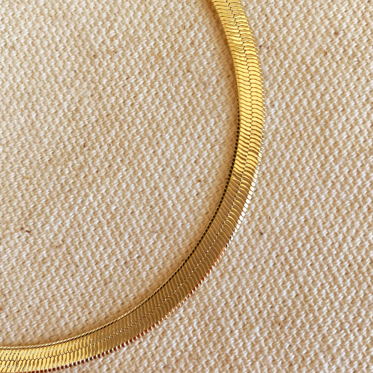Baby Herringbone Bracelet, 18K Gold Filled