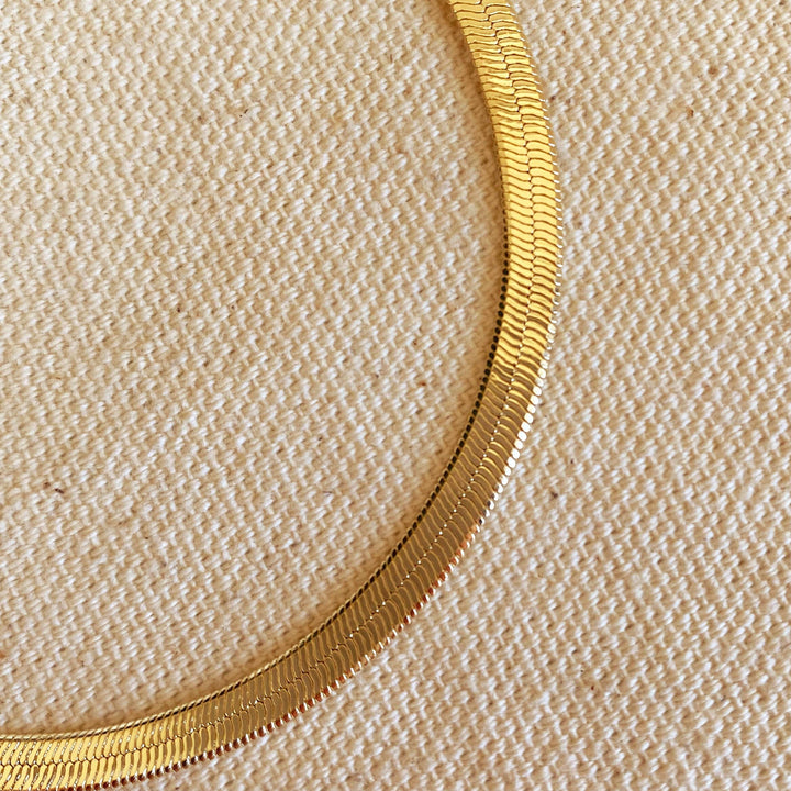 Baby Herringbone Bracelet, 18K Gold Filled