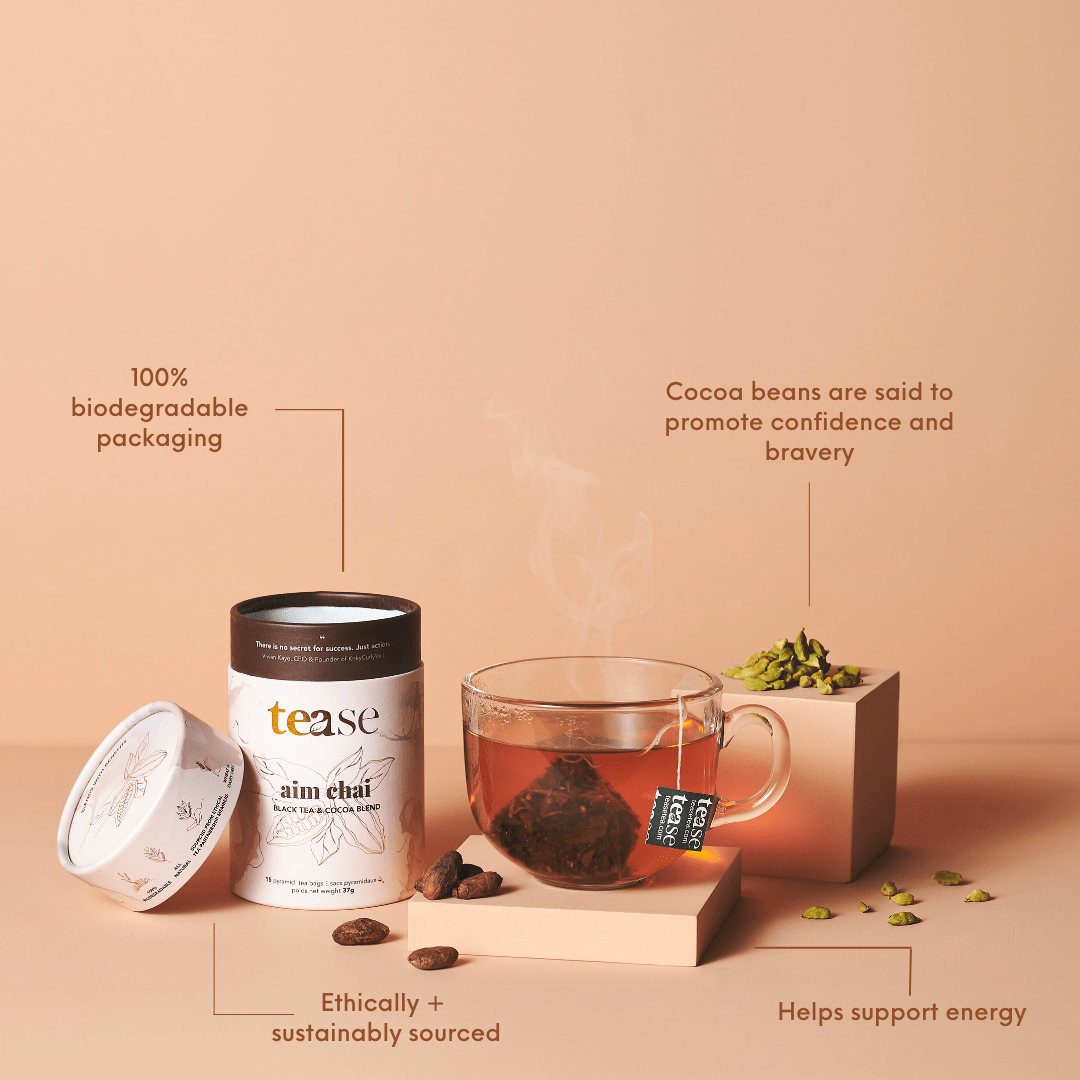 Aim Chai All Natural Tea Blend, Biodegradable Tea Bags